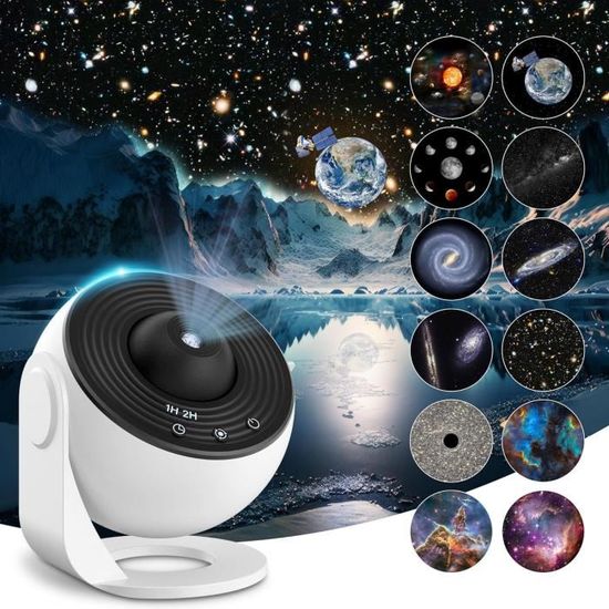 Star Sky Projecteur, 360 ° Rotating Kids Night Light, Bluetooth Music Galaxy  Projecteur pour les fêtes, Projecteur de plafond de planétarium  télécommandé Baby LE
