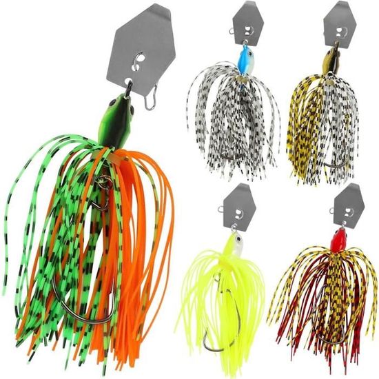 Lot De 5 Appâts Pour La Pêche Artificiels Et Souples Avec Yeux 3D Et