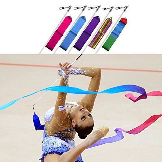 Ruban Gym Danse Rythmique Art Gymnastique Baton de Streamer