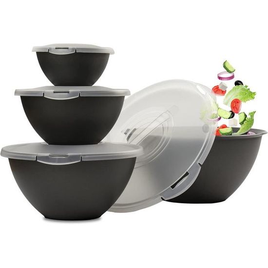 Lot De 4 Grands Bols à Pâtes En Céramique 30 Oz - Caramel Gray - Passe Au Micro-ondes