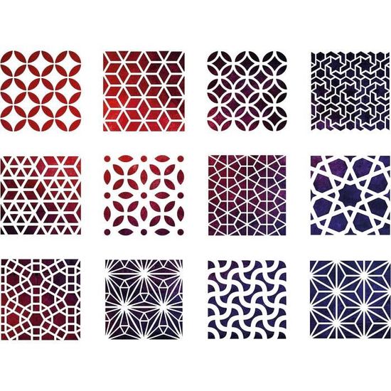 DIVINA VITAE Pochoirs Modernes En Plastique Réutilisables Lot