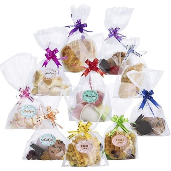 Ideen mit Herz Lot de 30 sachets à fond bloc - Transparent - Emballage cadeau élégant - Sacs à Ideen mit Herz Lot de 30 sachets à fond bloc - Transparent - Emballage cadeau élégant - Sacs à