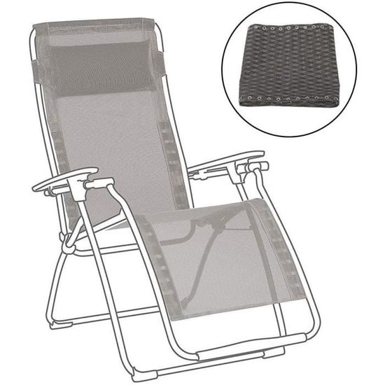 Toile De Rechange Pour Chaise Longue - Dimensions 120x44 Cm - Tissu Polyester Double Face Rayé - Résistante à L'eau