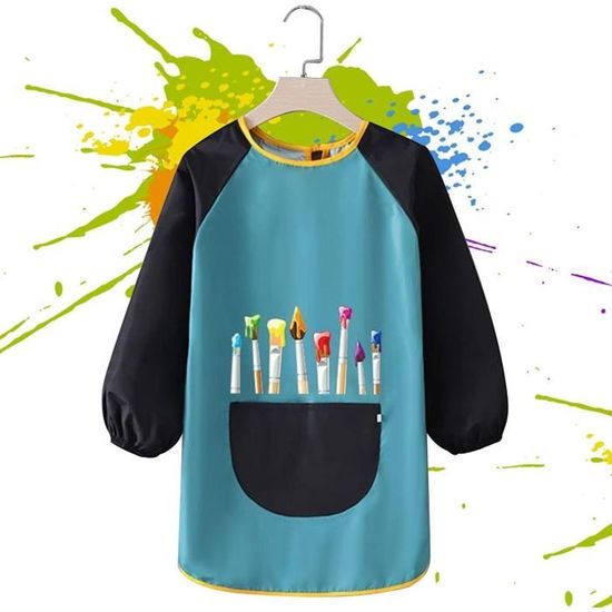 Blouse Peinture Enfant Imperméable – Tablier Manches Longues 3-7 Ans, Protection Anti-tâches Pour Peinture, Cuisine, école, Cadeau Pratique