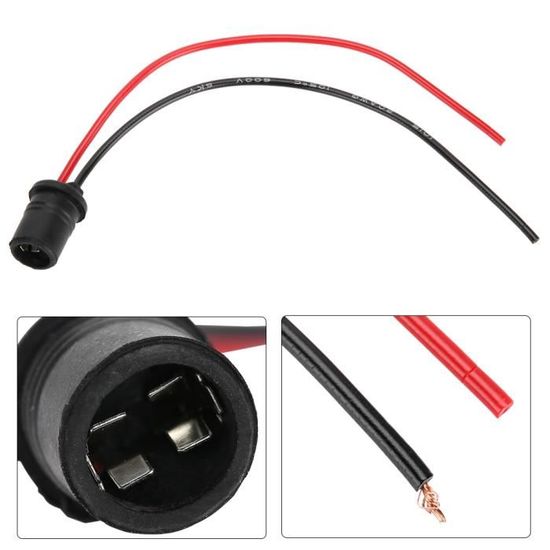 2 Câbles Adaptateurs H7 Pour Ampoules LED Phares Et Antibrouillards - 12V, Prises Céramique Résistantes à La Chaleur - 12