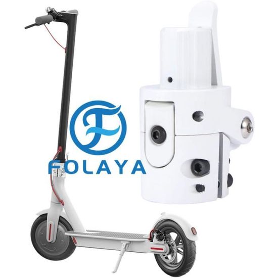 Base Pliante De Rechange Pour Trottinette Xiaomi M365, Pro, Pro 2, 1S - En Aluminium Blanc - Dimensions 12x7,5x5,5 Cm
