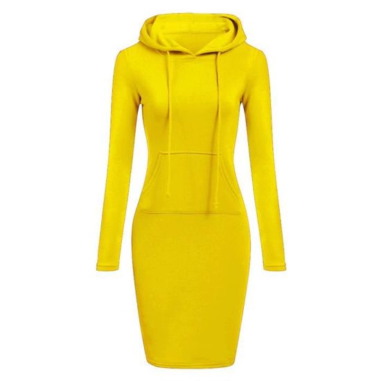 Tee Shirt Femme Automne Hiver Contraste Casual Manches Longues Sweat à Capuche Tops Marron L