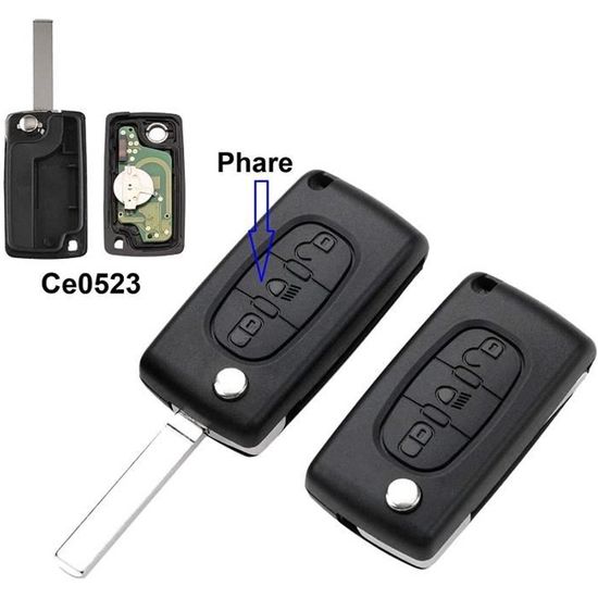 Bouton Switch De Remplacement Pour Télécommande Citroën C1/C2/C3/C4/C5/C6 - Neuf - Fabriqué En France