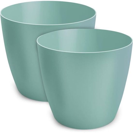 PECZEKO Lot De 2 Pots De Fleurs Mats Avec Pieds - Pot