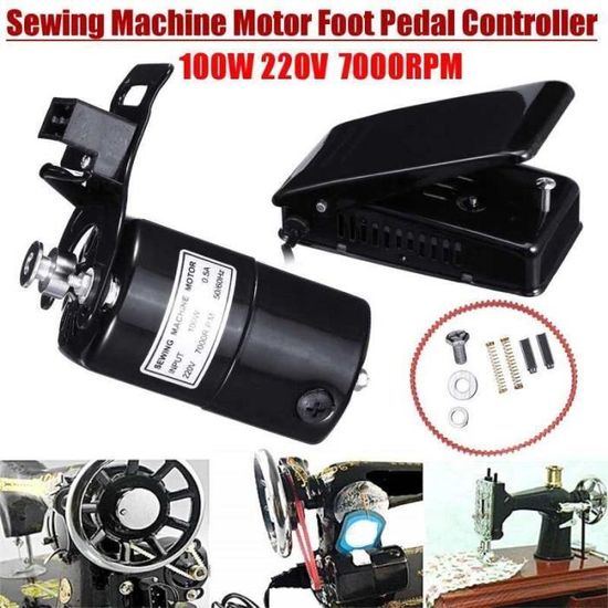 Moteur Machine à Coudre 220V 100W 7000 Tpm - Pour Modèle #J00360051 - Avec Contrôleur électronique, Support K