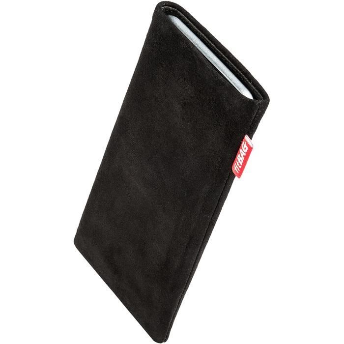 Nettoyage de l’écran fitBAG Folk Noir en Cuir Nappa intérieur Pochette customisée adaptée Housse de Protection pour Samsung Galaxy Z Flip 3 Fabriqué en Allemagne