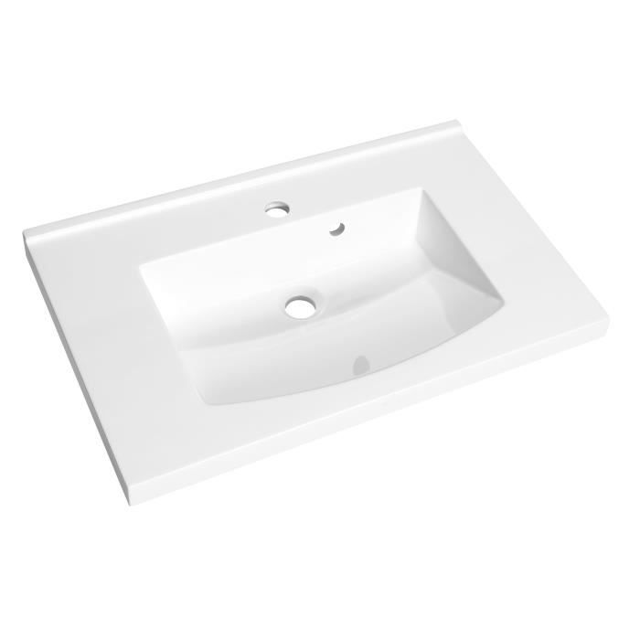 Plan de toilette en polybÃ©ton simple vasque 60 cm FLEX