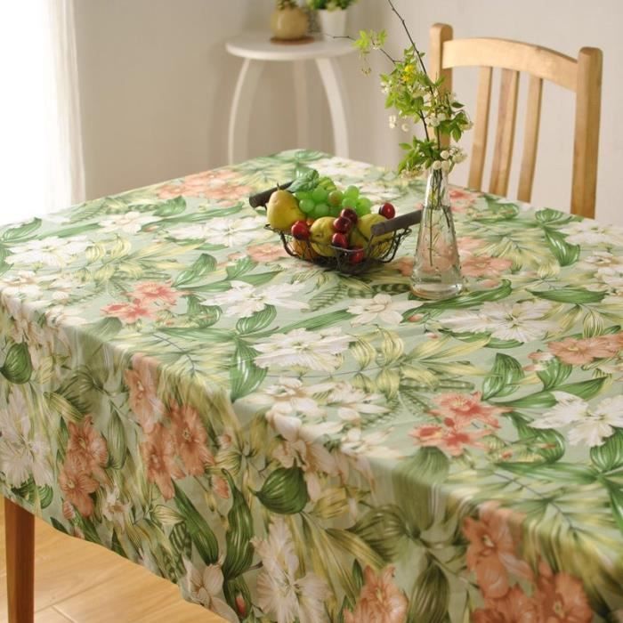 Thick cotton table cloth fresh leaf flower fashion home hotel drape factory outlets BZ312-140x220