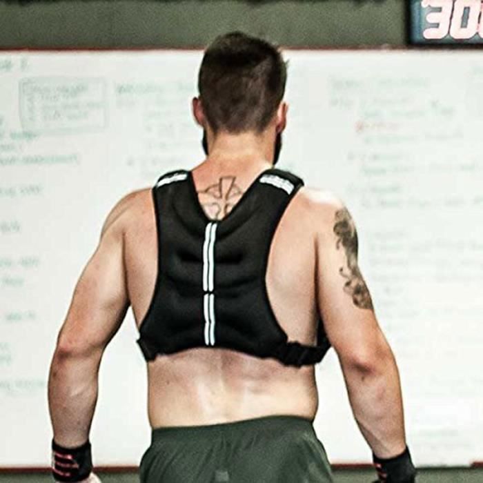 GILET LESTÉ GILET DE MUSCULATION FITNESS 10 KG NOIR