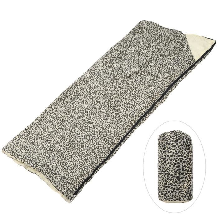 Oxford Tissu Léopard 3 Saisons Chaud Portable Haute Capacité Adultes Sac de Couchage pour Extérieur-YIN
