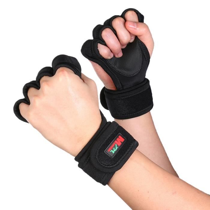 Gants de sport professionnel Gants d'haltérophilie, haltères, haltères, poignets, poignées, appareils de musculation, taille M (no