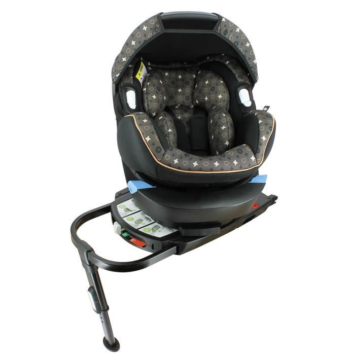 Siège auto confort groupe 0+ (0-13kg) Isofix - Protections latérales - Cale-tête et réducteur de profondeur - Fizzy Brown