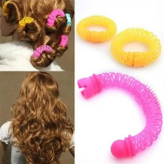 8 pièces Curl coiffure bricolage outil cheveux accessoires coiffure magique bigoudi spirale boucles rouleau beignets [85F46A0]