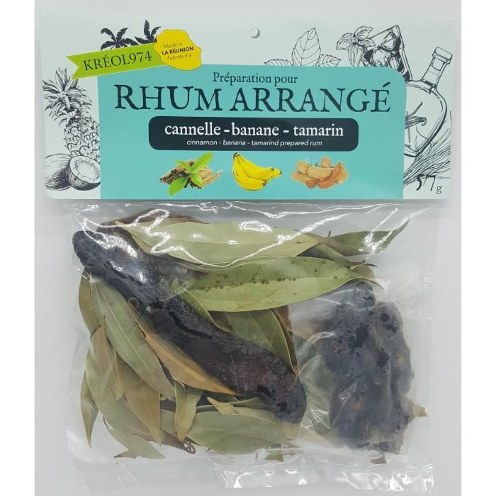 Préparation pour Rhum Arrangé CANNELLE BANANE TAMARIN