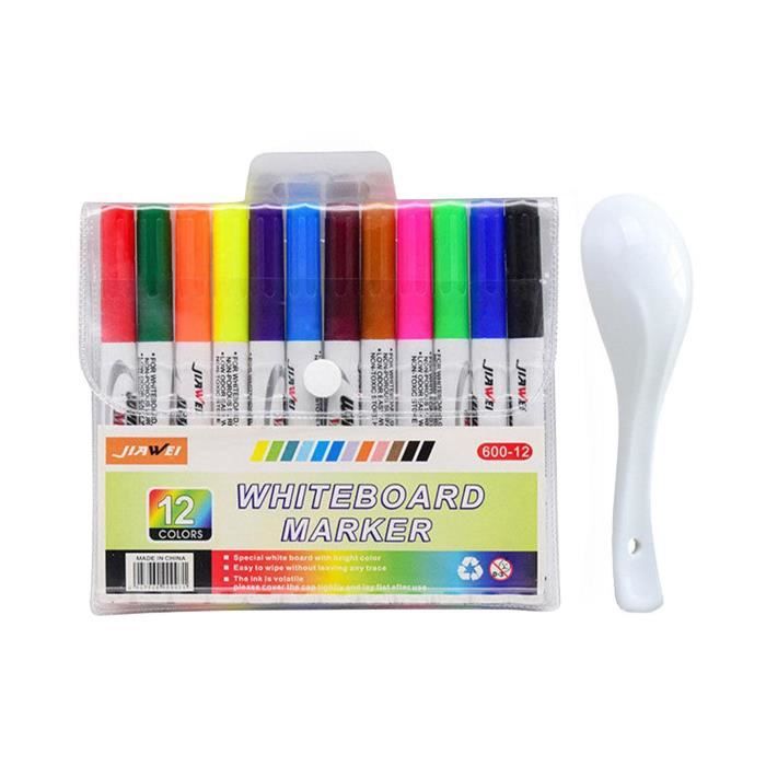 Stylo de peinture à l'eau magique 8/12 couleurs,ensemble de stylos à dessin Magic Doodle avec cuillère en céramique,stylos marqueurs