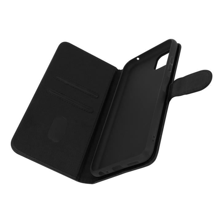 Étui Samsung Galaxy A22 5G Protection avec Porte-carte Fonction Support noir Noir