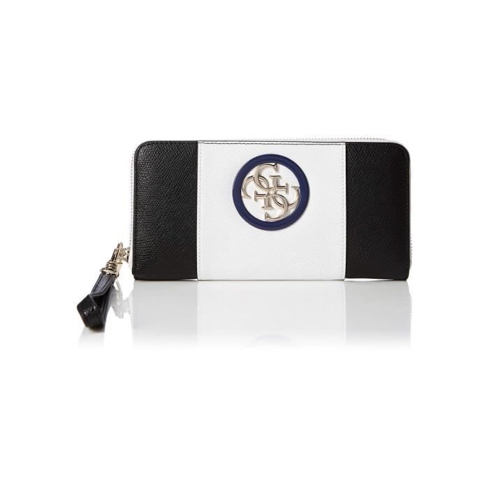 Guess Portefeuille Femme Open Road Blanc Multi