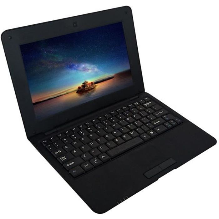 10,1 pouces Netbook portable léger ACTIONS S500 1,5 GHz ARM Cortex-A9 - Android 5.1 - 1G + 8G - 1024 * 600 prise UE noire