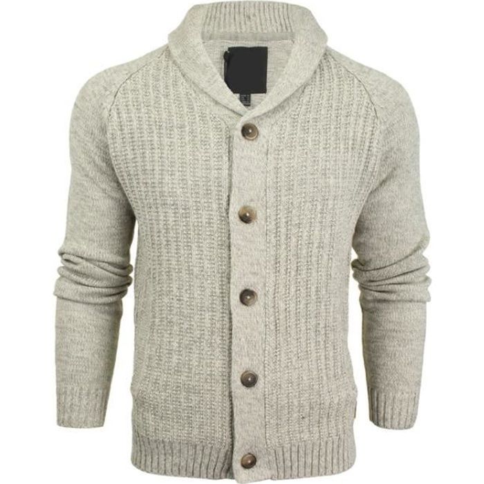 Bouton Coton Cardigan Hommes À Manches Longues En Tricot Chandails