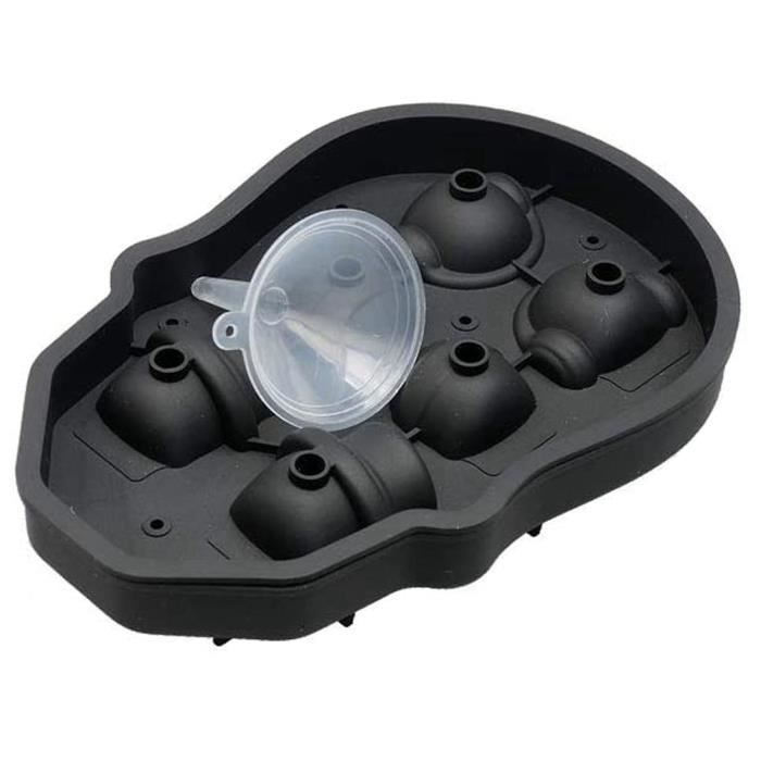Moule de Plateau Carré de Glace de Crâne 3D, Carré de Glace de Silicone Flexible de CatéGorie Comestible TrèS Approprié pour le