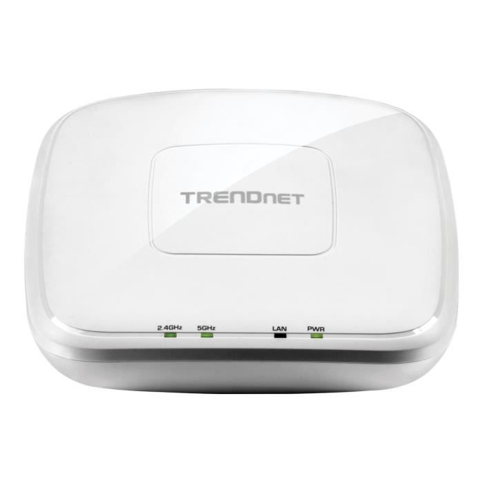 TRENDNET Points d'accès sans fil TEW-821DAP - IEEE 802.11ac - 1,17 Gbit/s - 2,40 GHz, 5 GHz - MIMO Technologie - 1 x Réseau (RJ-45)