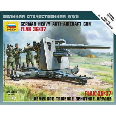 ZVEZDA - Canon allemand anti-aérien 88mm FLAK36-37