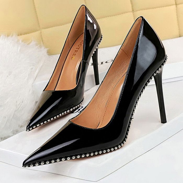 Escarpins Talons Aiguilles Hauts Femme – Cuir Rose – Pointure 38,5 – Talon 8 Cm – Neuf Avec Boîte