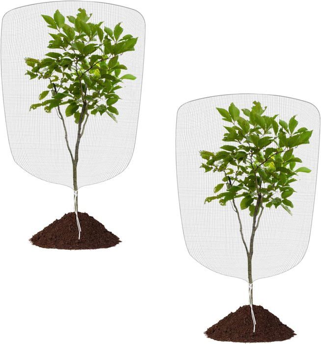 Filet Anti-insectes 2 Pièces 1x1,5 M - Maille Fine, Avec Cordon De Serrage - Pour Protéger Plantes En Pot, Légumes, Fruits - 3