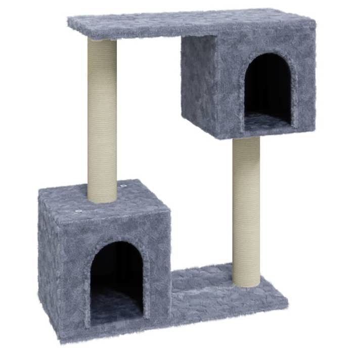 CLOUD Meuble relax à chat - élégant Design - Arbre à chat avec griffoirs en sisal Gris clair 60 cm CHYNEW7797999