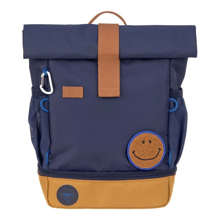 Lässig Sac à dos bleu foncé marron pour fille et garçon - Little Gang Mini Rolltop Backpack S Navy 287678 Lässig Sac à dos bleu foncé marron pour fille et garçon - Little Gang Mini Rolltop Backpack S Navy 287678