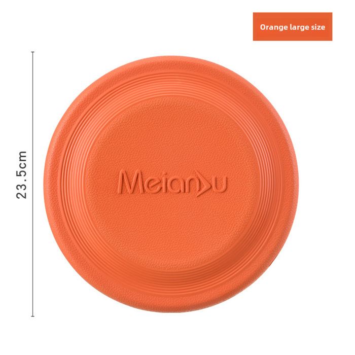Frisbee pour chien durable jouet dentraînement doux couleur orange grand format 235mm