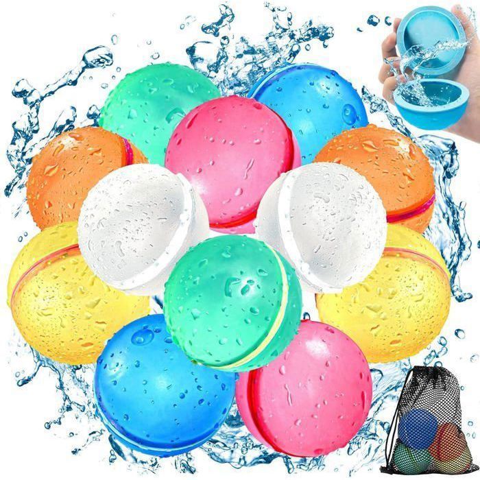 Bombes Eau Jeu été Enfants Lot 6 Lot De 6 Bombes à Eau, Réutilisables, à Fermeture Automatique Bombes Eau Jeu été Enfants Lot 6 Lot De 6 Bombes à Eau, Réutilisables, à Fermeture Automatique