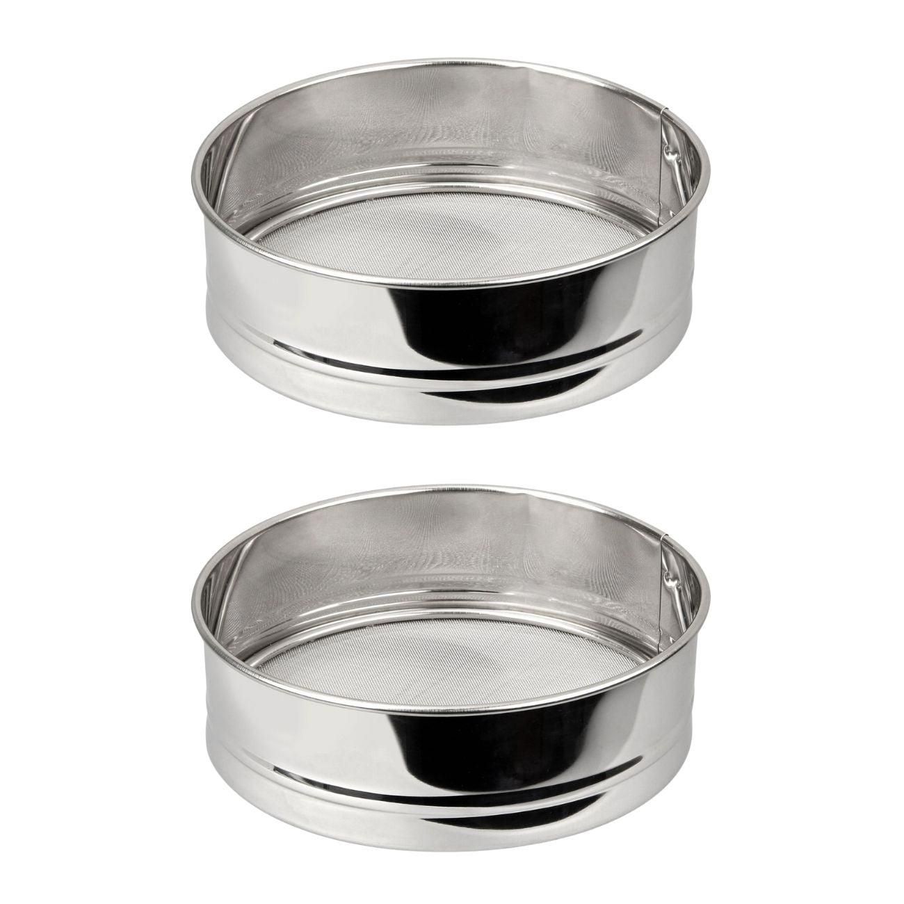 Fackelmann Ensemble de 2 Tamis de cuisine inox extra fin - Basic - 18 cm