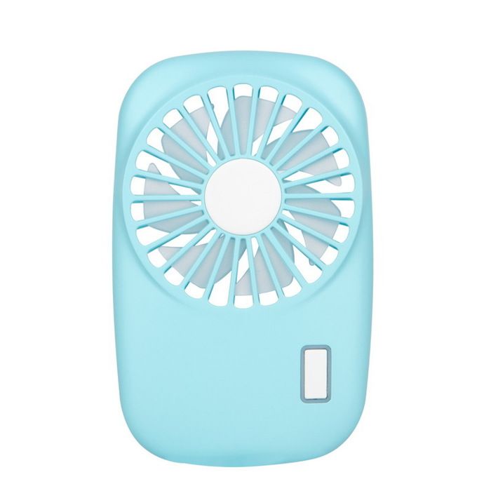 Mini ventilateur portable - XVX - USB rechargeable - 2 vitesses - Compact - Bleu clair - Xvx