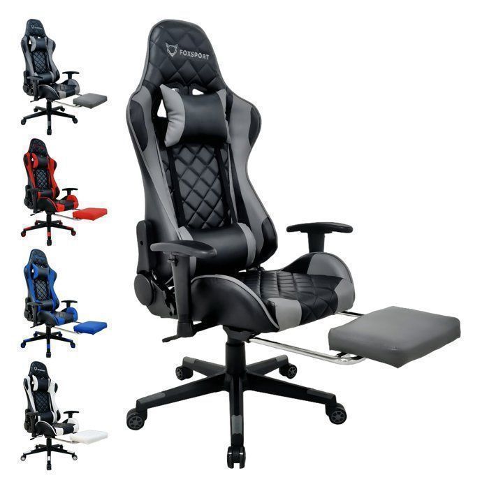 Chaise Gaming Ranqer Felix - Ergonomique Avec Accoudoirs Et Dossier Réglables - Support 150 Kg - Pied Nylon - Blanc