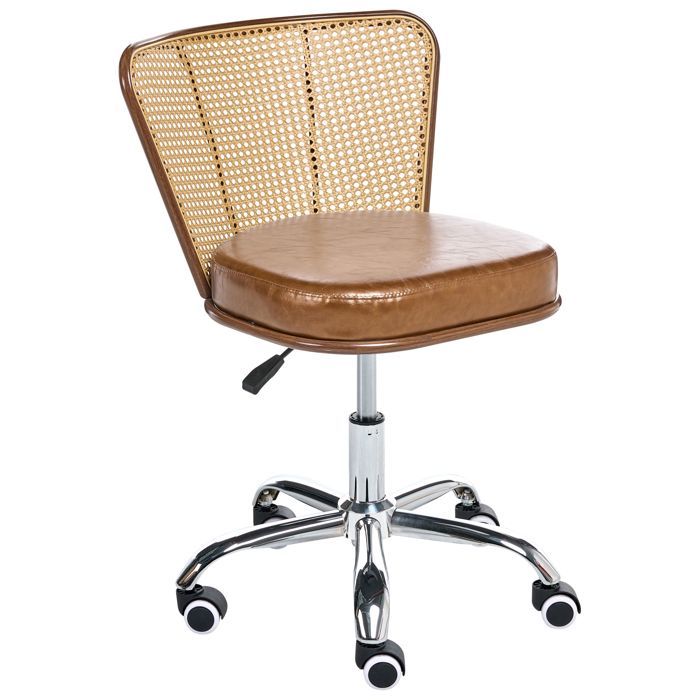 Chaise de bureau ROSWELL Cuir PU Marron