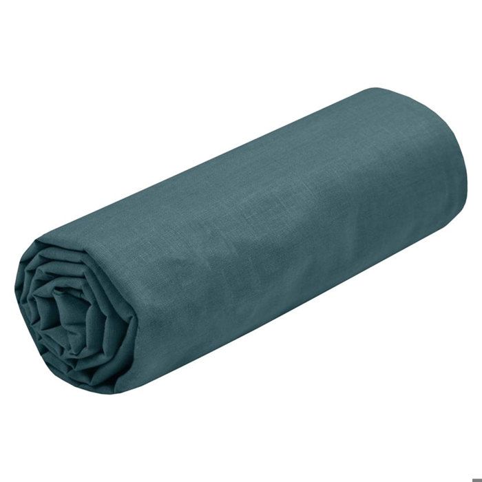 Drap housse uni 140 x 190 cm  Eucalyptus