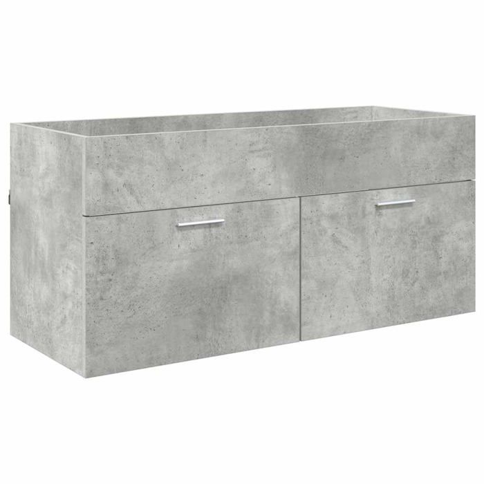 Armoire dévier en bois dingénierie - vidaXL - Gris béton - 100x385x46 cm - Grand espace de stockage