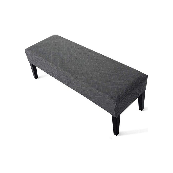 Housse de banc extensible - Jacquard géométrique moderne - Élastique et ajustée - Anti-poussière - Infroissable