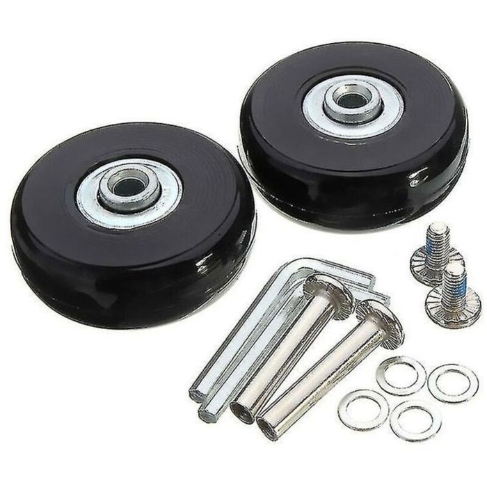 Roulette de valise - Diamètre 50 mm - Caoutchouc muet - Pivotante universelle - Charge lourde jusquà 51 kg