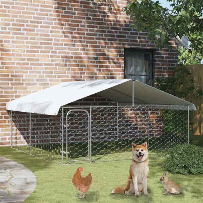 Maison Exclusive - Chenil extérieur avec toit 300x300x150 cm