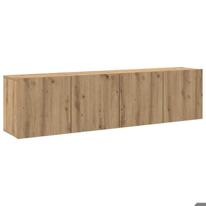 Lot de 2 Meubles TV muraux - vidaXL - meuble TV suspendu - bois dingénierie - chêne artisanal - 80 x 30 x 41 cm{ihr34w}