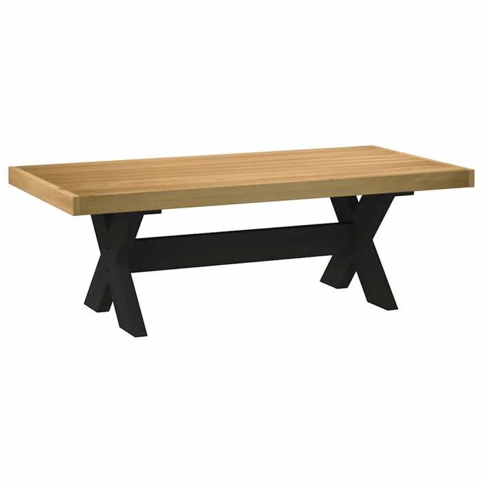 Table basse en forme de X - vidaXL - Table de salon - bois de pin massif - naturel - 120 x 60 x 40 cm@lio72c