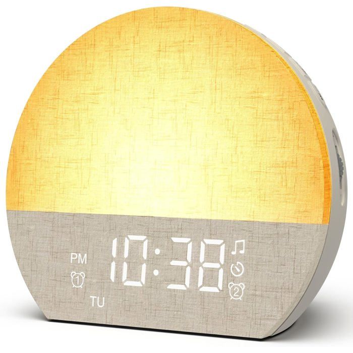 Réveil Lumineux Simulateur D’Aube – Lampe De Chevet – Réveil Matin Progressif