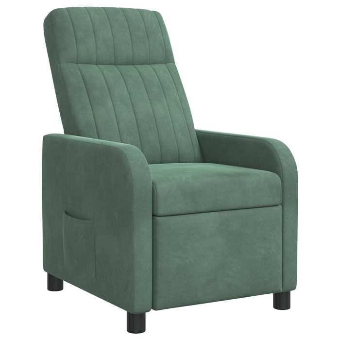 Vert Fauteuil inclinable Vert Mer Velours (V)(VIDAXL)_20667